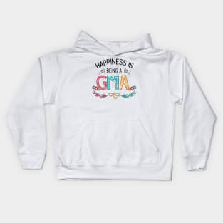 Happiness Is Being A Gma Wildflowers Valentines Mothers Day Kids Hoodie